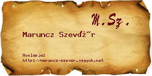 Maruncz Szevér névjegykártya